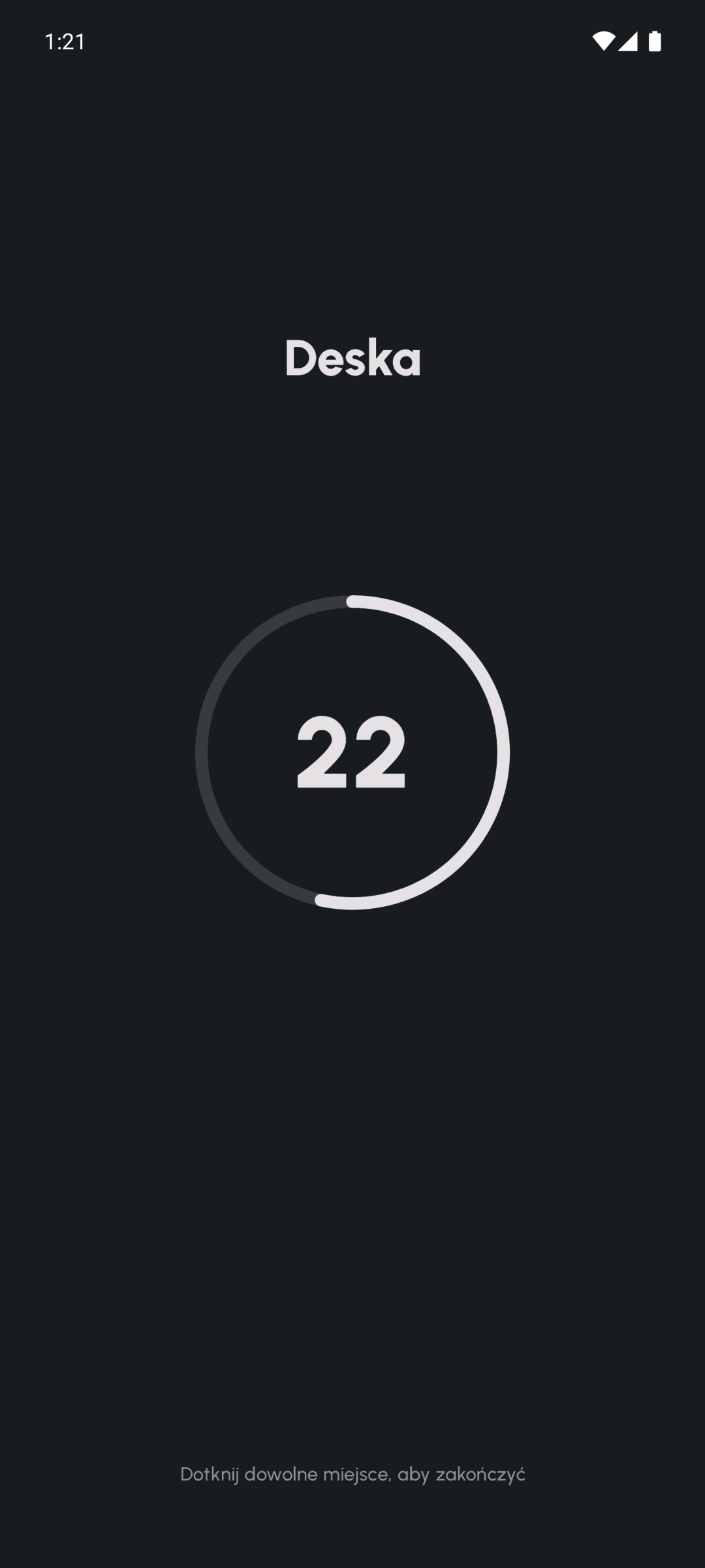 Timer przerwy Fersonal podczas treningu
