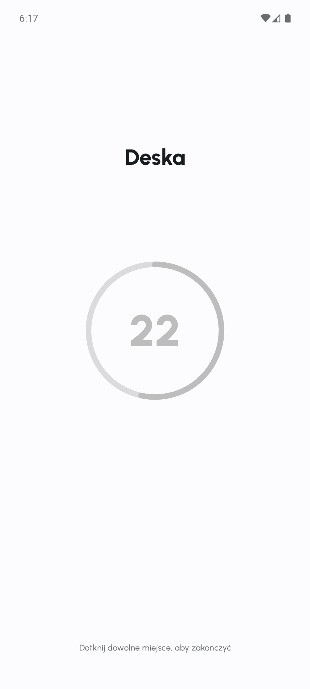 Timer przerwy Fersonal podczas treningu